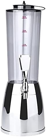Dispensador de torre de cerveja dispensador de cerveja 2.5l, dispensador de bebidas de torre de cerveja Tubo de gelo para barra de suco de água para vinho Acessórios para barra doméstico