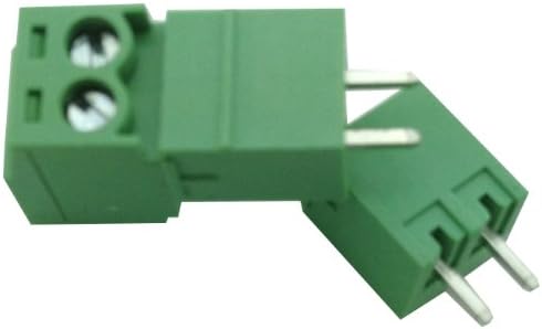 50 PCS Pitch Pitch 3,81mm 2way/Pin parafuso Terminal Block Connector com pin reto de cor verde Tipo de céu trapaceiro Skyking