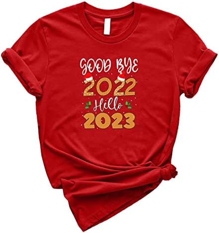 Camiseta de vestuário feminino 2023 t camisetas de mangas curtas tshirts round round ano novo tops tops de manga longa para