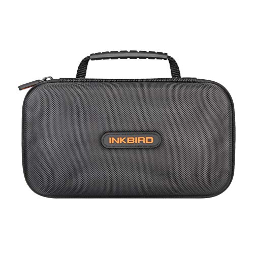 Bag do estojo portátil portátil do Inkbird apenas para o termômetro de carne sem fio IBT-6XS, à prova de choque, à prova de poeira e à prova de respingos, com alça de alça, 9 x 4,7 x 3,1 polegadas, preto