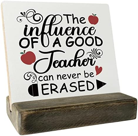 Presente de valor de apreciação do professor Sinal de madeira, a influência de um bom professor nunca pode ser apagado, placa