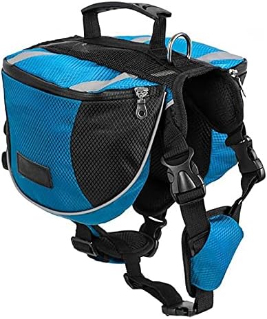 Lifeunion Polyster Saddlebags Pack Pack Hound Travel Camping Caminhando Backpack Saddle Bag para cães pequenos médios grandes