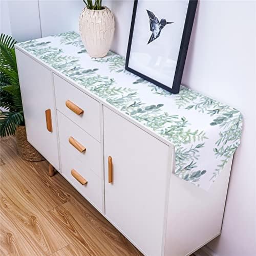 Jahh aquarela folhas verdes folhas planta novos corredores de mesa para banquetes de casamento decoração de toalha de mesa de cozinha