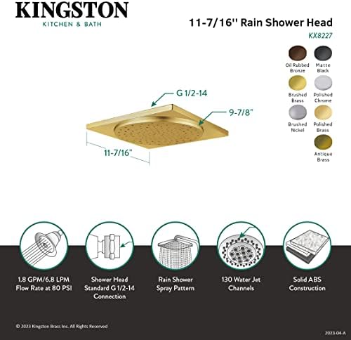 Kingston Brass KX8220 CLAREMONT SHOW Head, Matte Black
