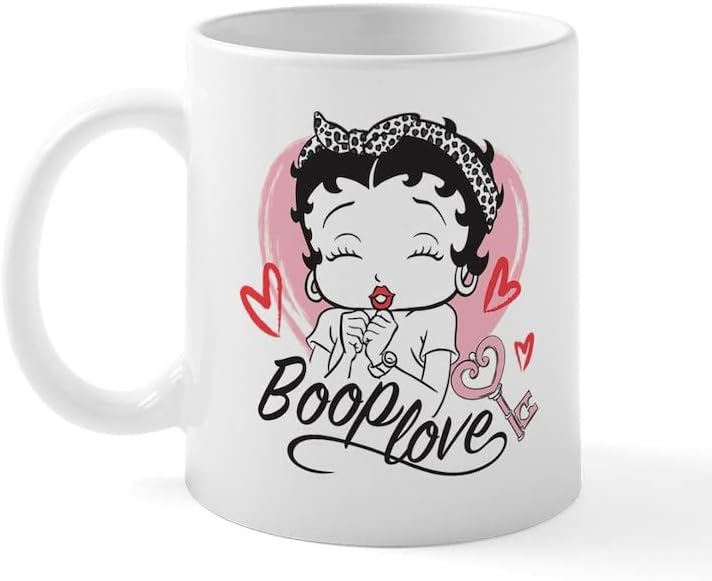 Cafepress Betty Boop Boop Love Creamic Coffee Caneca, xícara de chá 11 oz