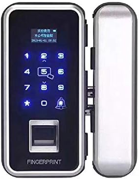 Star Cloud Glass Door Fingerprint Lock, Plang Swiping Card, instalação de abertura gratuita, Office Lefter e Direito