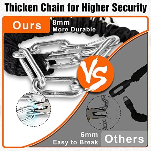 Titanker Bike Chain Lock, Segurança Anti-roubo Biciche Cadeia
