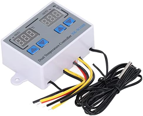 Controlador de temperatura dupla de termostato digital 12V Aquecimento de saída direta de resfriamento com sensor NTC 10K para