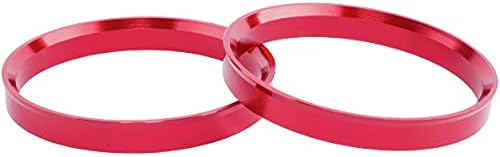 Vlaoschi Red Alloy Aluminium Hub Rings Centric Rings 77,8 a 108 - Relagem Hubcentric de roda de desempenho para hub de veículo de 77,8 mm com jantes centrais centrais de 108 mm - pacote de 4