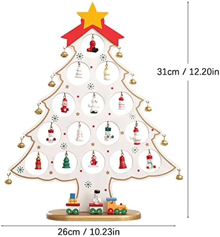 XIOS Árvore de Natal Artificial Diy Mini Christmas Tree Desktop Wooden Christmas Tree Decoration Christmas Children Decoration Conjunto de ornamentos para a árvore de Natal