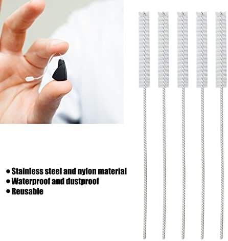 Brush de tubo de ventilação do aparelho auditivo de 10pcs, ferramenta de limpeza de aparelho auditivo de 2,5 mm, pincel
