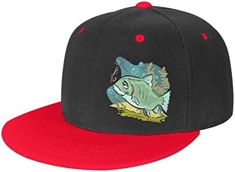 Largemouth Bass Punk Hip Hop Base de beisebol, chapéu de snapback ajustável para chapas de menino e garotas chapéus chapas