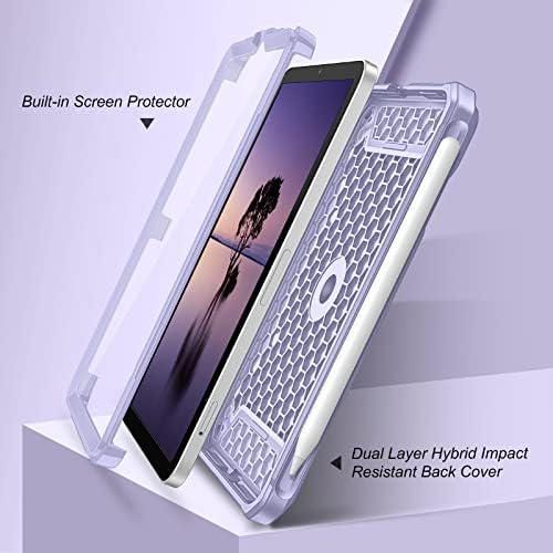 Pacote de fintie: [anel mágico de tuatara] Caso para iPad Mini 6 w/360 graus Grip & Screen Protector + Caixa de teclado