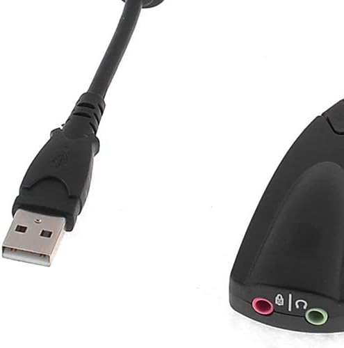 Cartão de som USB Mohaliko, placa de som externa do adaptador de áudio USB, soquete de fone de ouvido de 3,5 mm 7.1 canal USB 2.0