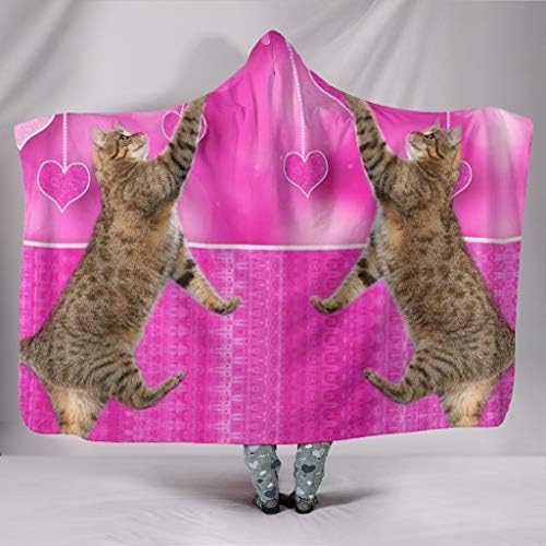 Pixie-Bob Cat Catching Love Print com capuz com capuz