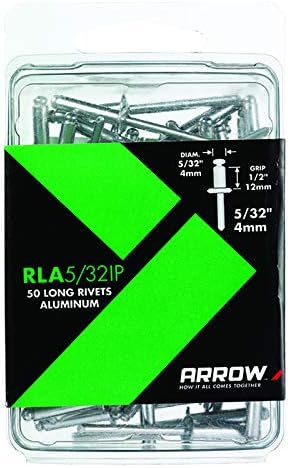 Fixador de seta RLA5/32IP rebites de alumínio de comprimento, 5/32 polegadas, 50 pacote
