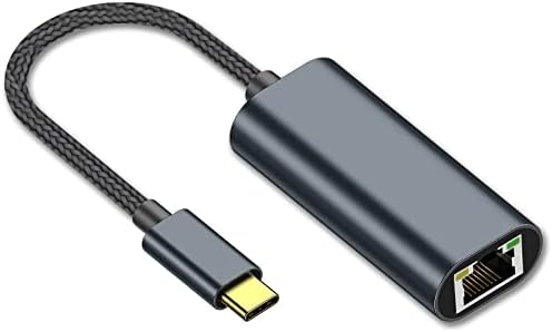 Henrety USB para o adaptador Ethernet para laptop PC Gigabit Ethernet LAN Adaptador de rede compatível com Nintendo Switch MacBook Windows MacOS Linux e muito mais [Green Green]