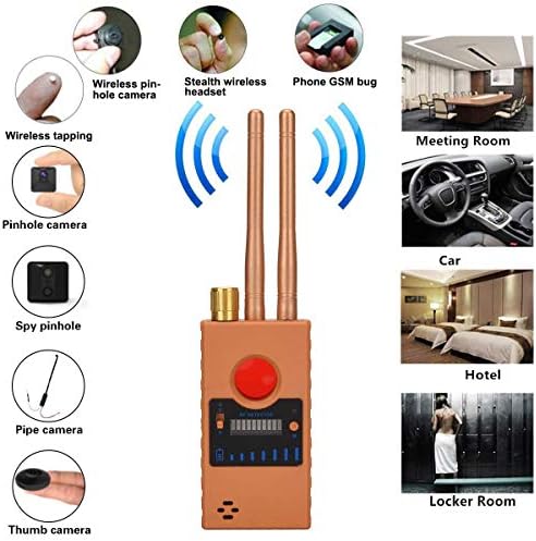 Detector de câmera Wi-Fi, Sweeper de dispositivo de rastreamento GPS, Scanner de câmera de pinhole de pinhole anti-spy, scanner de câmera, múltiplo GSM funcional Bugs RF Finder