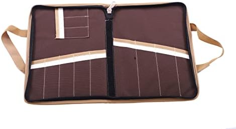 12 Pocket Chave & Tool Roll Up Pouch Organizer Bag H.W. 16 oz. RIP resistente a lona de algodão essencial para o artesão, 5 mm de