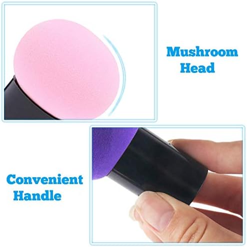 Kale Nível 3pcs esponjas cosméticos Aplicador de maquiagem de maquiagem de pó de pó de cogumelos com estojo para uso seco molhado,