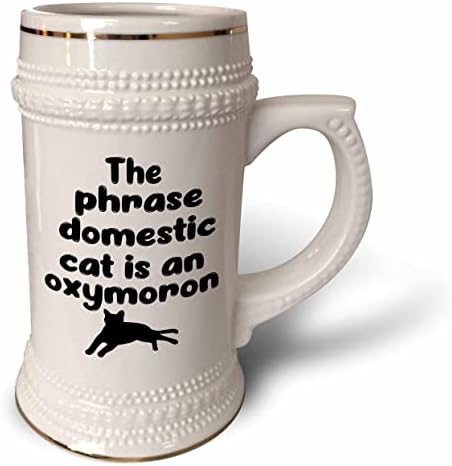 3drose frase gato doméstico é uma citação de oxímoro - 22oz de caneca