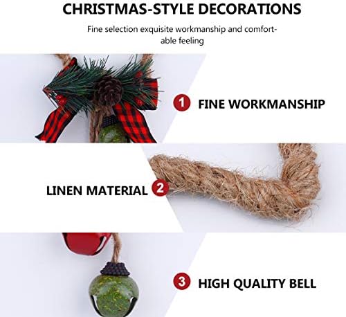 Cabilhões de sino de jingle cura maçaneta de natal ornamentos pendurados árvores de natal de artesanato diy