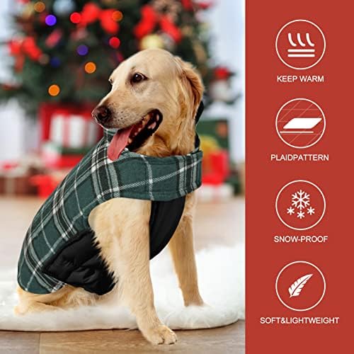 Jaquetas de cachorro Migohi para casaco de cachorro reversível à prova de vento no inverno para clima frio em estilo britânico