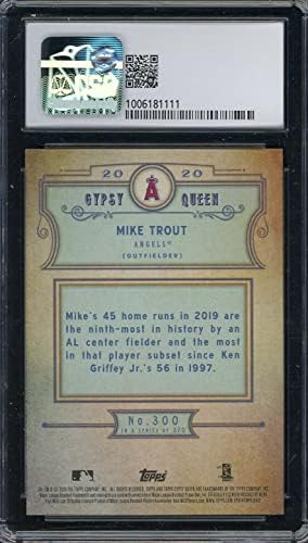 Mike Trout 2020 Topps Gypsy Queen Baseball Card #300 CSG classificado 10