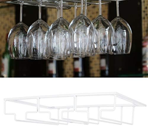Rack de vidro de vinho sob o armário do suporte do suporte do suporte de armazenamento Organizador de metal para barra de cozinha