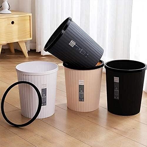 WXXGY Garbage Can lixo lixo pode lixo listrado de lixo sem cobertura para banheiros cozinhas de banheiro mesa/branco/21.5x25cm