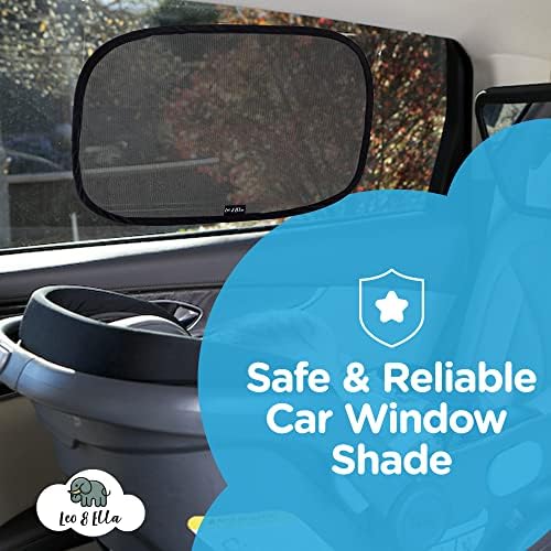 Leo e Ella Car Sombra - - - 19 X12 Apreselamento de sol para janelas de carro - Sun, brilho e raios UV Proteção para seu filho