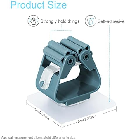 K & Janet6am 4pcs Suporte de vassoura Montagem de parede Sem broca, vassoura e garra de esfregão mantém super adesivo super
