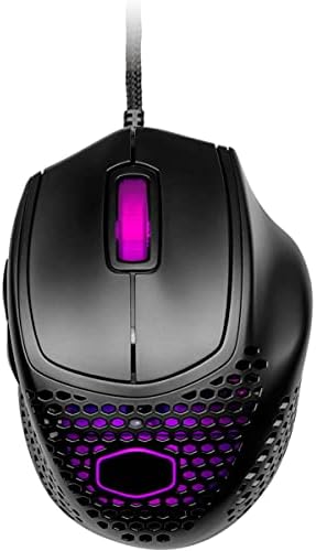 Cooler Master MM720 Mouse de Grip Grip de Grip de Grip RGB - Ultra Lightweight 49g Honeycomb Shell, Sensor óptico de 16000 dpi, 70 milhões de micro -interruptores de clique, pés de deslizamento suave PTF