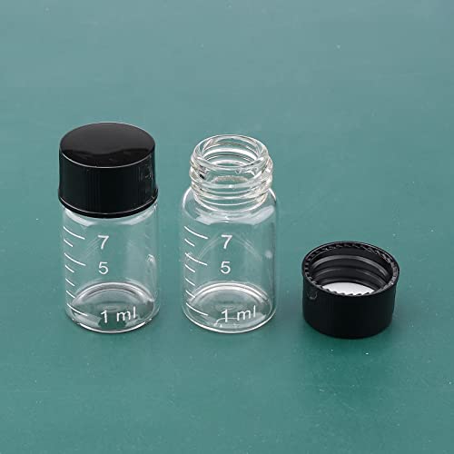 CSFGLASSBOTTLES 24 PACK 7ML Amostra de vidro transparente frascos de amostra com garrafas de amostragem de líquido de