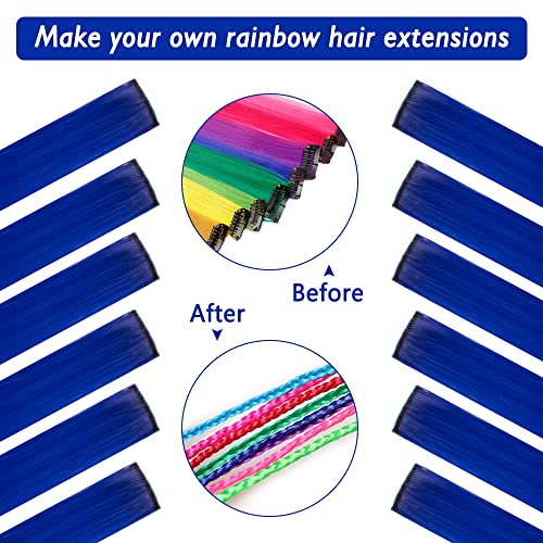 Extensões de cabelo colorido, HH Fashion 20 polegadas coloridas destaque