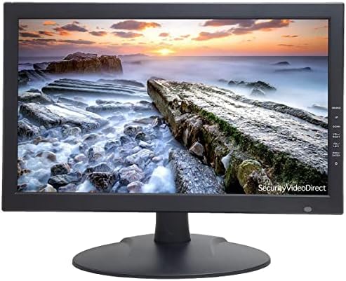 SVD Monitor de Segurança Profissional ultrafina de 18,5 polegadas, tela colorida LCD com entrada VGA, BNC, HDMI, entrada de vídeo USB, para Sistema de Segurança em Home do CCTV DVR