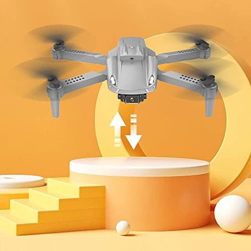 Qiyhbvr drone para crianças adultos com câmera 4K HD FPV, quadro de mini RC dobrável, funções, modo sem cabeça, altitude de altitude,