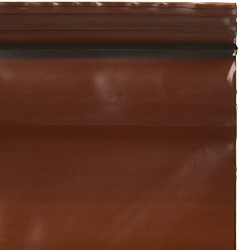 Bauxko 6 x 8 bolsas UV âmbar reclosáveis, 3 mil, 100 pacote