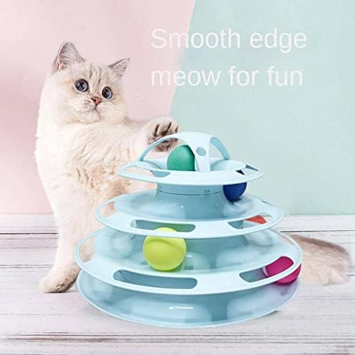 Oallk Toys for Cats Acessórios Trilhas de torre com Balls Cat Toy Toy Interactive Intelligence Training With Fun Cat Stick