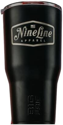 Linha de nove bf 30 oz copo preto com bandeira clássica gravada - isolamento térmico para bebidas quentes e frias - aço inoxidável - a vácuo de parede dupla isolada; livre de BPA