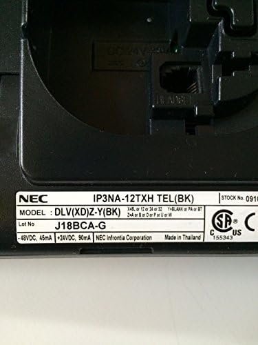 NEC UX5000 DG-12E 12 Button Exibir Telefone Black Part# 0910044 ~ IP3NA-12TXH