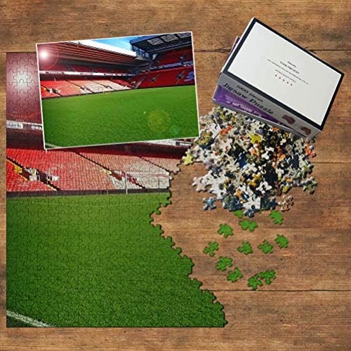 Puzzle de quebra -cabeça do uk -chapsaw 1000 peças do UK Inglaterra Anfield Stadium Liverpool Puzzle Travel Sovevenir Wooden