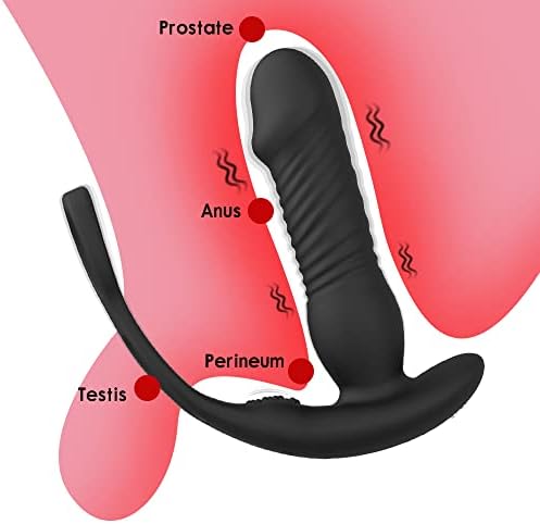 Vibrador anal de empurração, brinquedos sexuais adultos p spot butt plug plug de calcinha de calça anal vestível Vibrador Prostate Massage