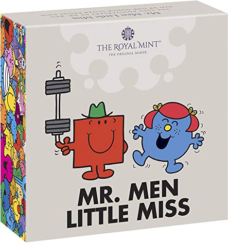 2021 De Mr Men Little Miss Powercoin Sr. Strong and Little Miss Giggles 50º aniversário 1 oz Moeda de prata 2 libras