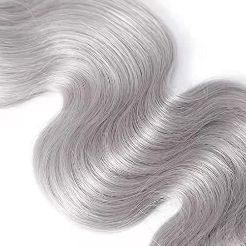 Facotes cinzentos Hair Hair Body Wave Bundles ombre Bundles de cabelo cinza Teca de cabelo Pacaco de cabelo de trama dupla ombre