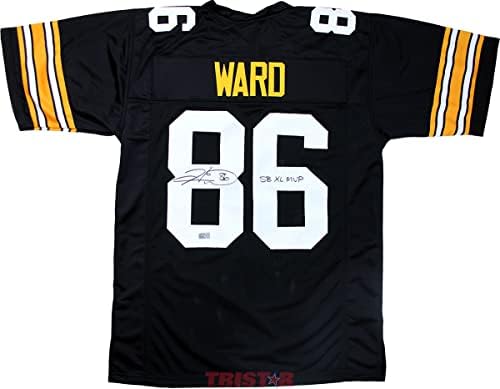 Hines Ward assinou autografado Pittsburgh Steelers Jersey personalizada inscrita SB XL MVP Tristar