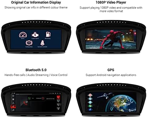 Xtrons 8,8 polegadas IPS Touch Exibir carro Estéreo Android 12 GPS Sistema de navegação com sistema IDRIVE retido DSP embutido