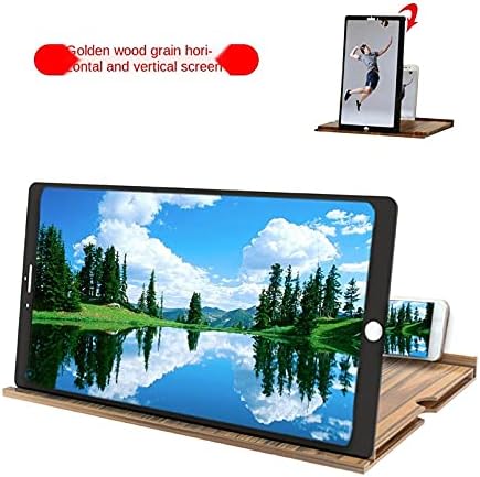 Ylyajy novo de 12 polegadas de madeira horizontal e vertical de tela de fins celulares de fins de uso duplo Mensagem de vídeo 3D