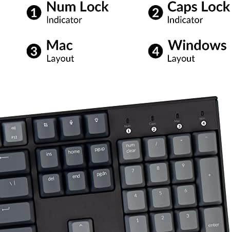 Keychron K10 Layout de tamanho completo Bluetooth sem fio/USB Teclado de jogo mecânico com fio para Mac com o teclado Gateron
