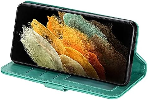 Caixa de telefone Lvshang para Samsung Galaxy S22 Sleeve de proteção ao estilo da carteira, punho de manga de protetor